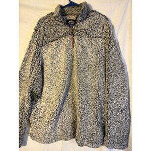 Alpine Sherpa Quarter Zip Sweater Sweatshirt Gray Mens Size 2XL 2X Soft Rugged